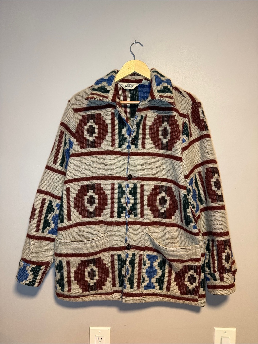 Vintage Woolrich Aztec Southwestern Jacket / Medium / 1970s - 1980s / 80% Wool